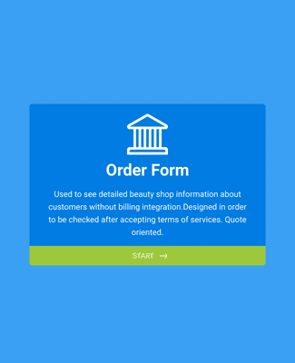 Form Templates: Order Form Without Payment Integration