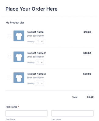 Custom Simple Order Form Template | Jotform