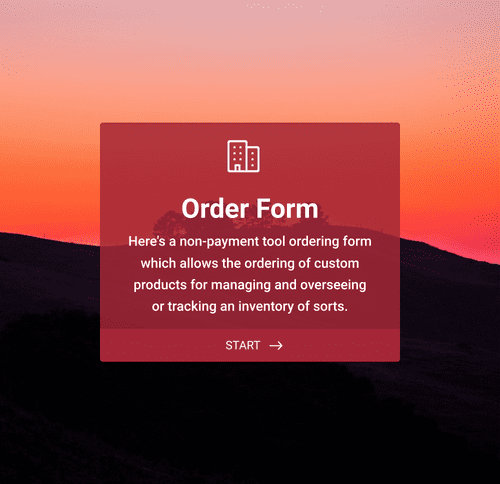 Form Templates: Custom Simple Order Form