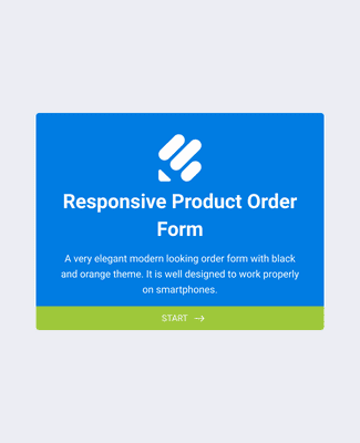 Form Templates: 반응형 제품 주문 폼