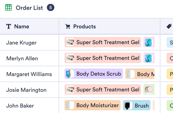 Order Tracker Template Jotform Tables