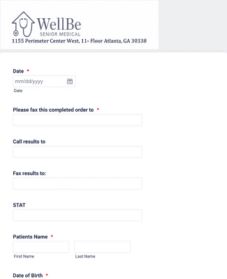 outpatient imaging order form template jotform