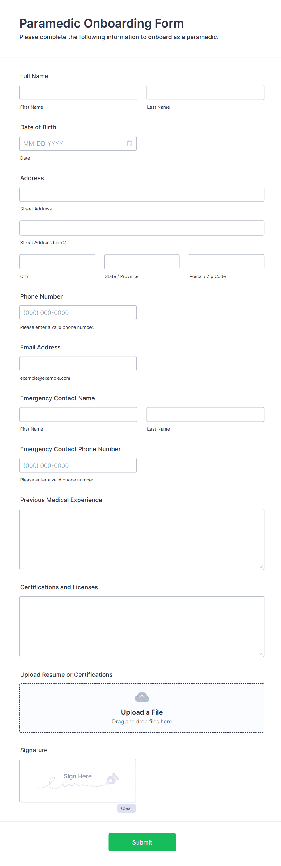 Template paramedic-onboarding-form