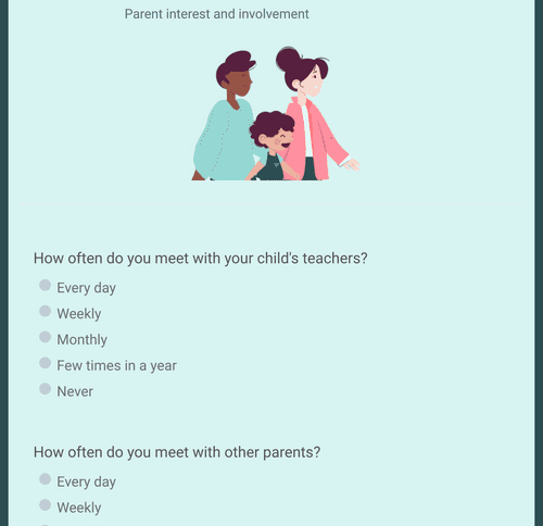 Form Templates: Parent Engagement Survey