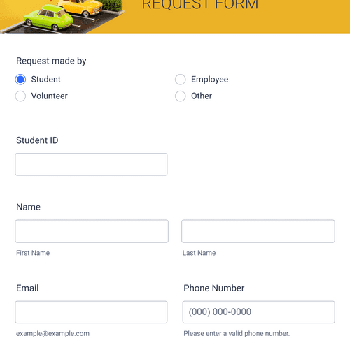 Parking Permit Request Form Template | Jotform