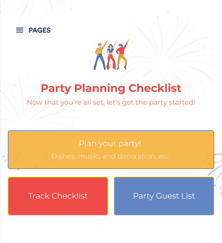 Party Planning Checklist App