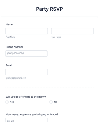 Event RSVP Form Template JotForm