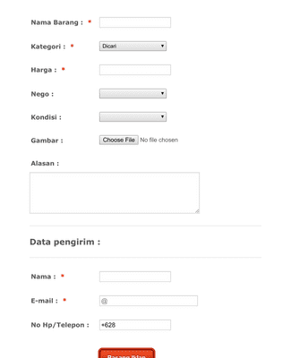 Form Templates: Free Ads Form in Indonesian