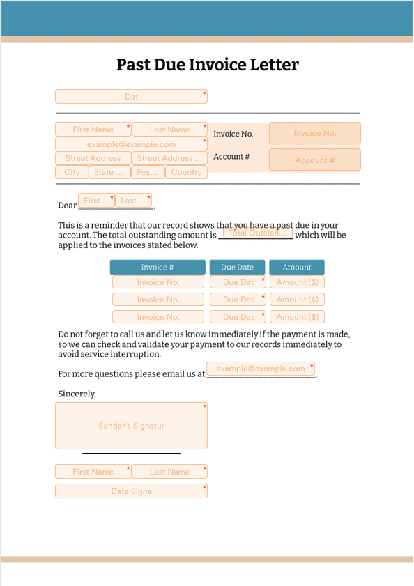 Past Due Letter Templates Past Due Letter Templates