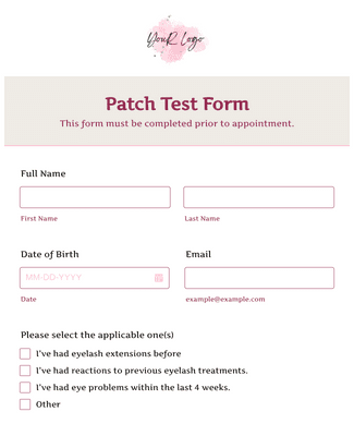 Patch Test Form