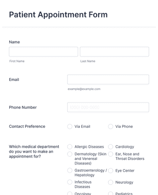 Patient Appointment Form Template | Jotform