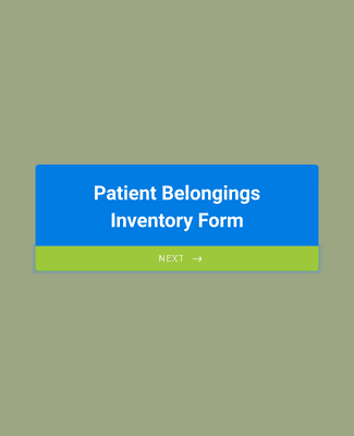 Patient Belongings Inventory Form