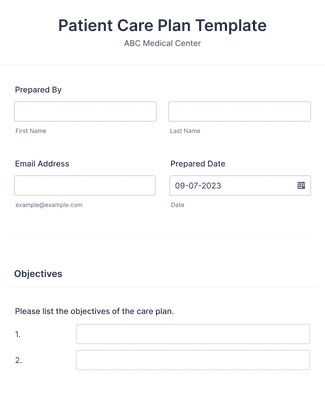 Patient Care Plan Template Form Template | Jotform