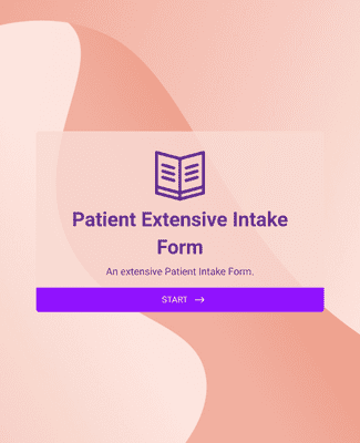 Form Templates: Patient Extensive Intake Form 