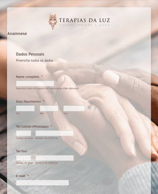 Patient Intake Form in Portuguese