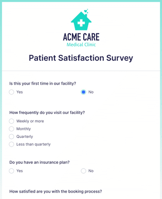Form Templates: Patient Satisfaction Survey