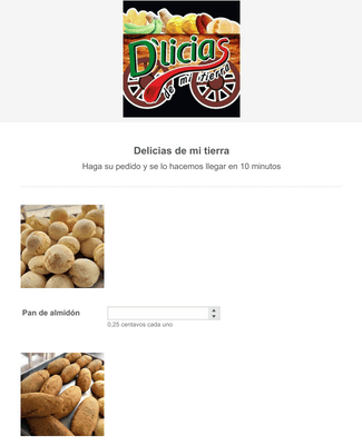 Form Templates: Patisserie Order Form in Spanish
