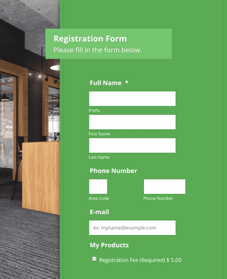 Form Templates: PayJunction Workshop Registration Form