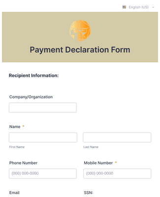 Form Templates: Payment Declaration Form