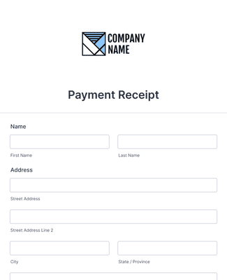 Form Templates: Payment Receipt