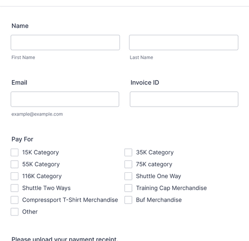 Form Templates: Payment Receipt Upload Form