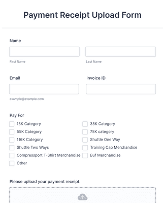 Payment Receipt Upload Form