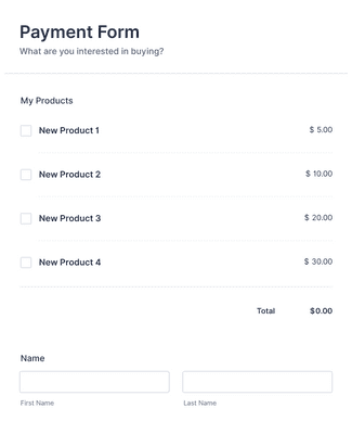 PayPal Payment Form