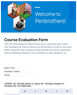 PB Course Evaluation Form