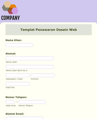 Form Templates: Penawaran Desain Web