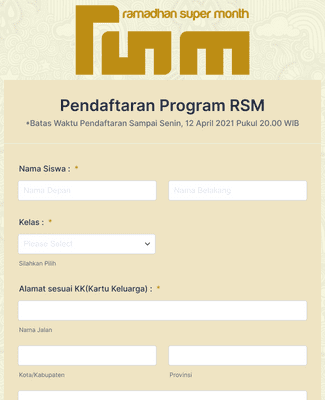 Form Templates: PENDAFTARAN PROGRAM RSM