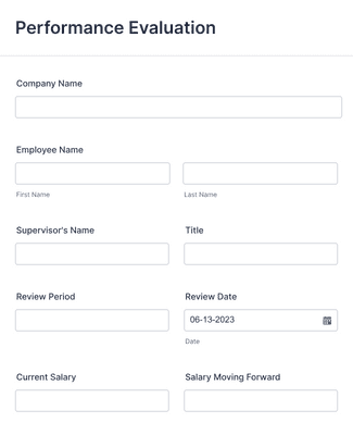 Performance Review Form Template | Jotform