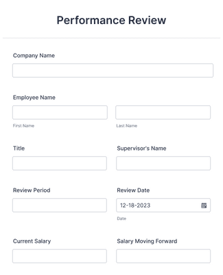 Performance Review Form Template | Jotform