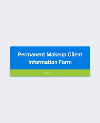 Form Templates: Permanent Makeup Client Information Form
