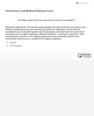 Permission and Medical Release Form Template | Jotform