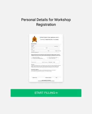 Form Templates: Personal Details for Workshop Registration