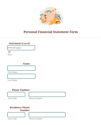 Form Templates: Personal Financial Statement Form