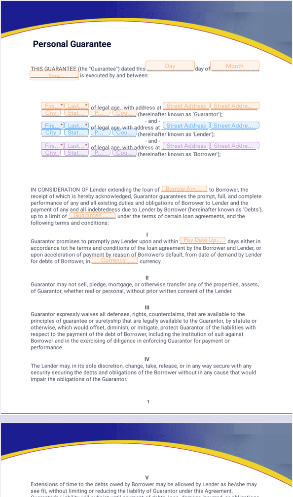 Guaranty Agreement Template Guaranty Agreement Template