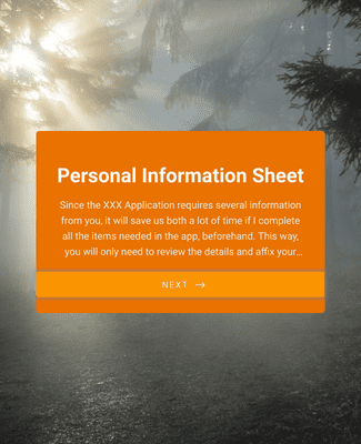 Form Templates: Personal Information Sheet