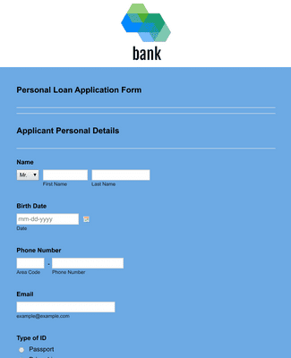 Car Loan Application Form Template Jotform