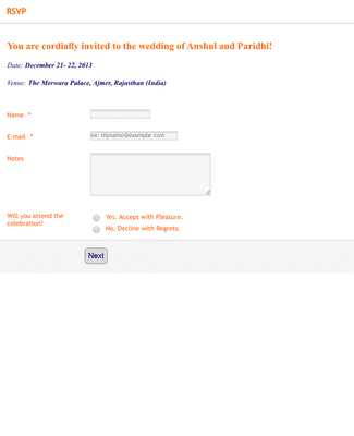 Event RSVP Form Template JotForm