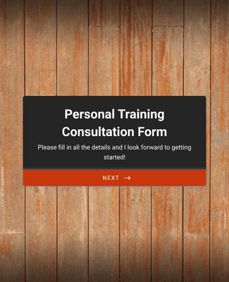 Form Templates: Personal Training Consultation Form