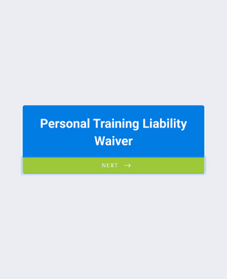 Personal Training Liability Waiver