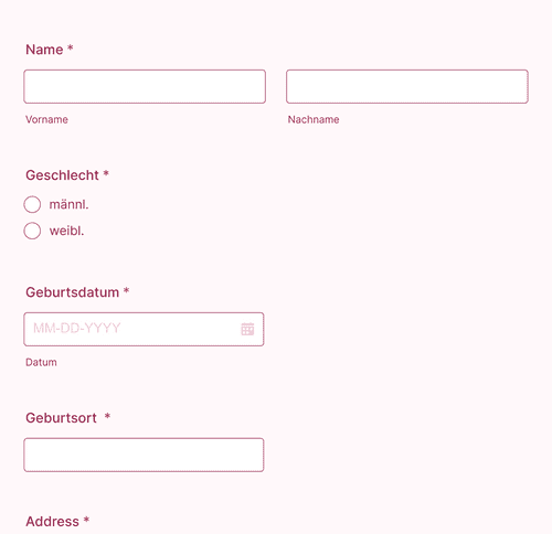 Personalfragebogen Formularvorlage | Jotform