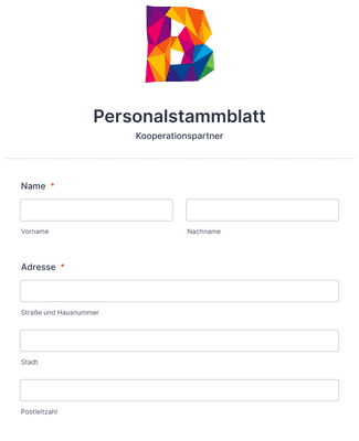 Form Templates: Personalstammblatt (Kooperationspartner)