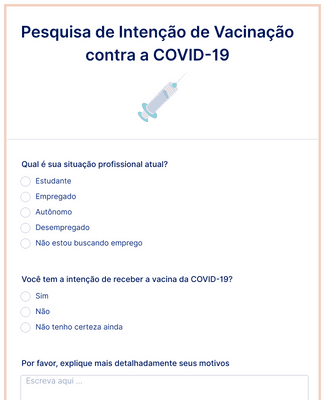 Pesquisa de Intenção de Vacinação contra a COVID-19