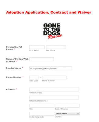 Dog Surrender Form Template | Jotform