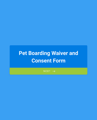 Form Templates: Pet Boarding Waiver and Consent Form