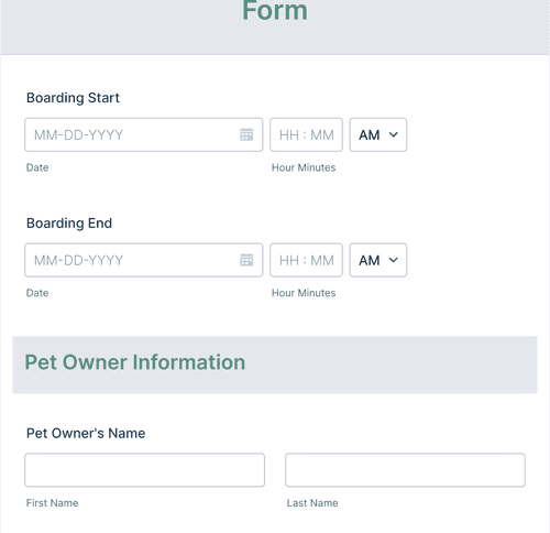 Form Templates: Pet Boarding Waiver And Consent Form
