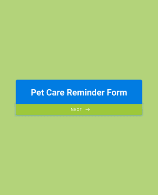 Form Templates: Pet Care Reminder Form