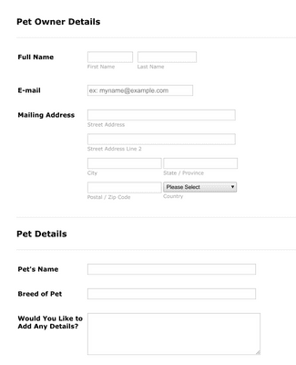 Form Templates: Pet Prescription Form